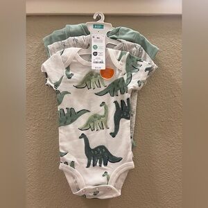 Carter's Green and White Dinosaur Matching Set